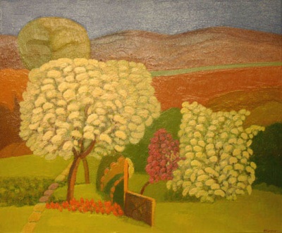 (image for) Handmade oil painting Copy paintings of famous artists KapakaweB's fine art for sale,Flowering trees